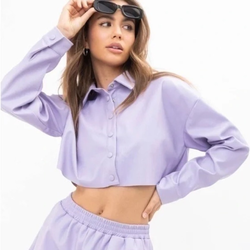 Pretty Garbage Baby Pastel Purple Crop